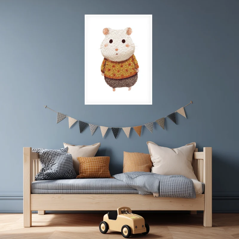 Babyhamster im Pullover Poster