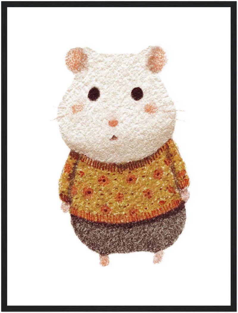 Babyhamster im Pullover Poster