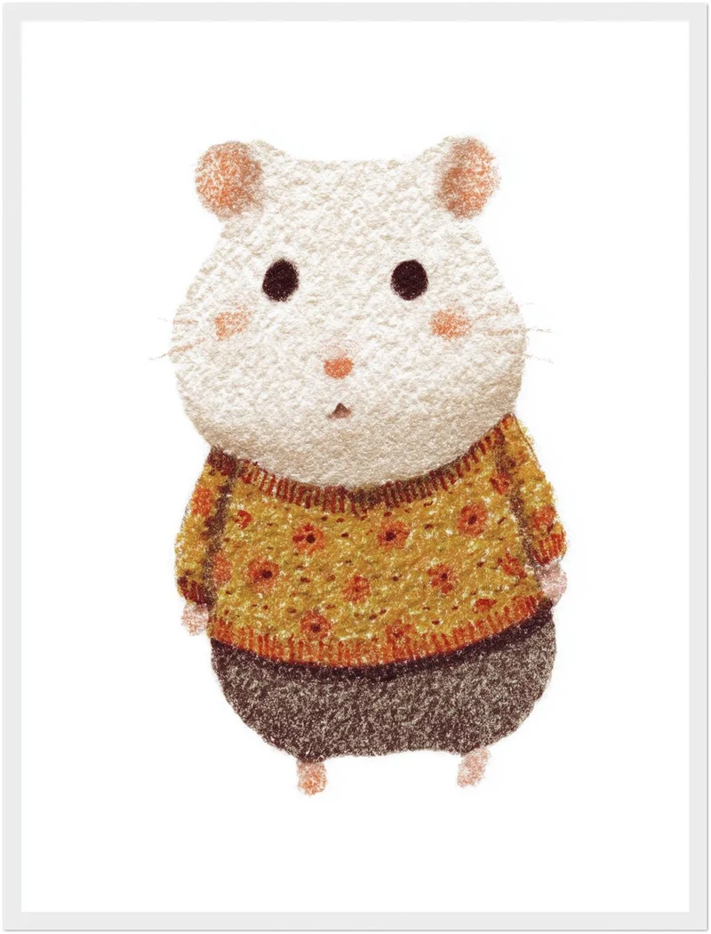 Babyhamster im Pullover Poster
