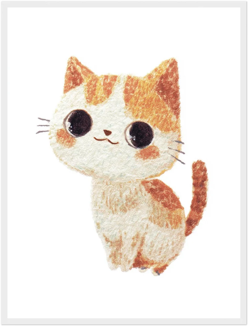 Babykatze mit großen Augen Poster