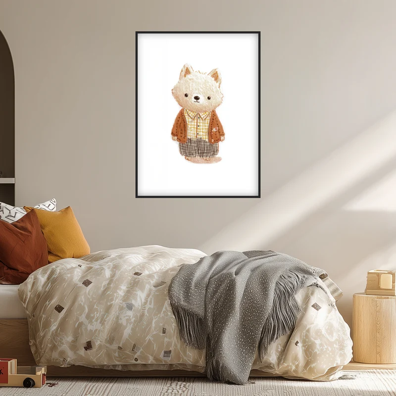 Babyfuchs im Hemd Poster