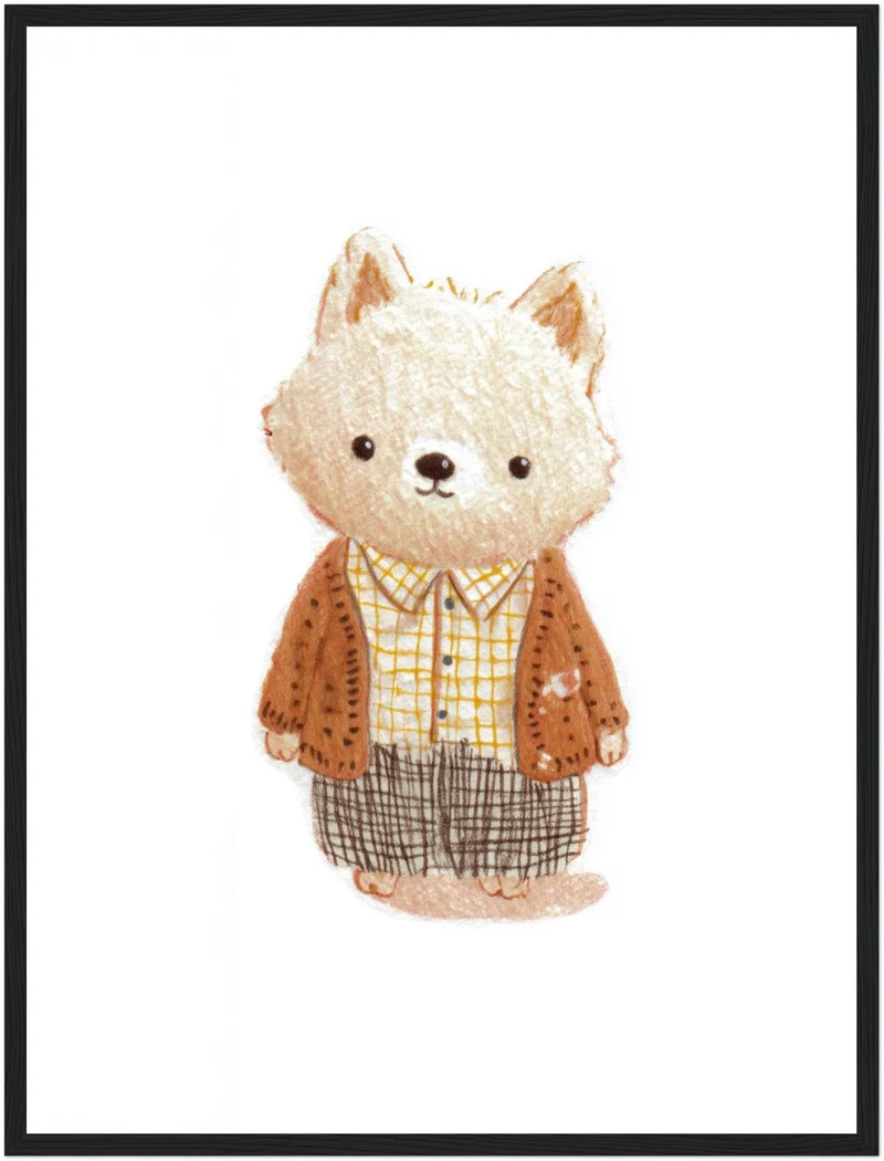 Babyfuchs im Hemd Poster