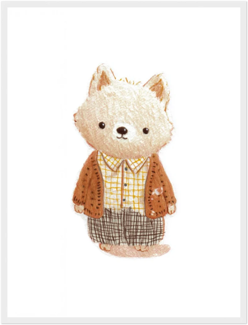 Babyfuchs im Hemd Poster