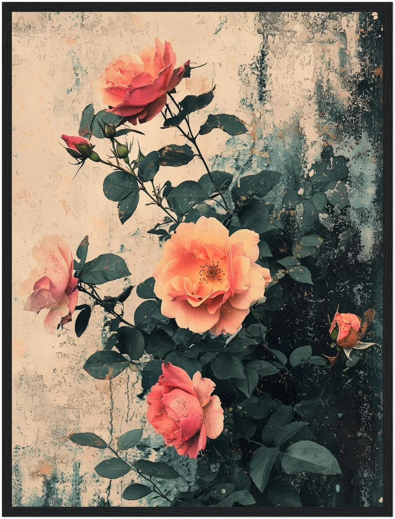 Rosen im Vintage-Look Poster