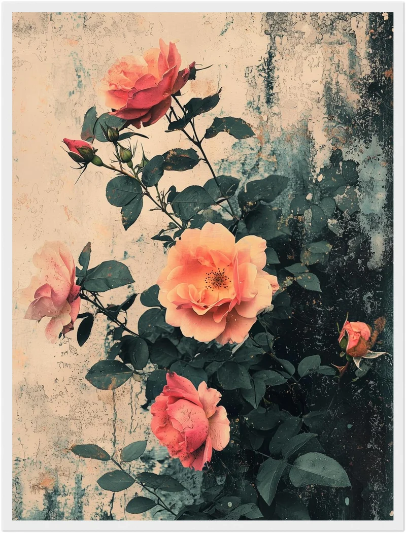 Rosen im Vintage-Look Poster