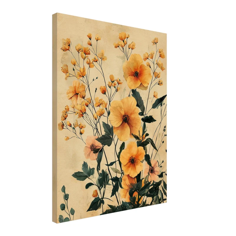 Blumenpracht im Vintage-Stil Leinwand