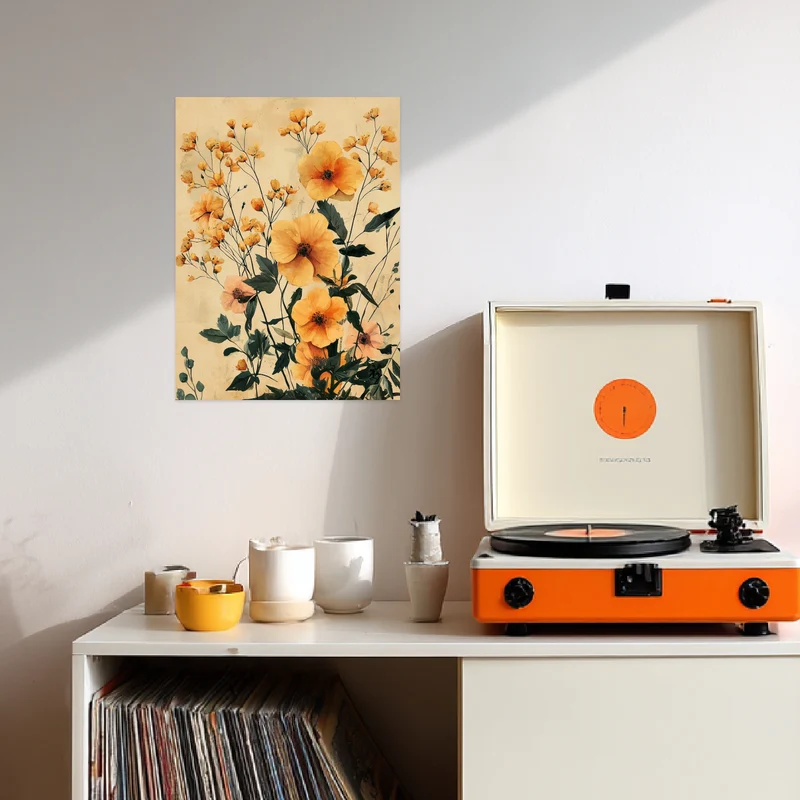 Blumenpracht im Vintage-Stil Leinwand