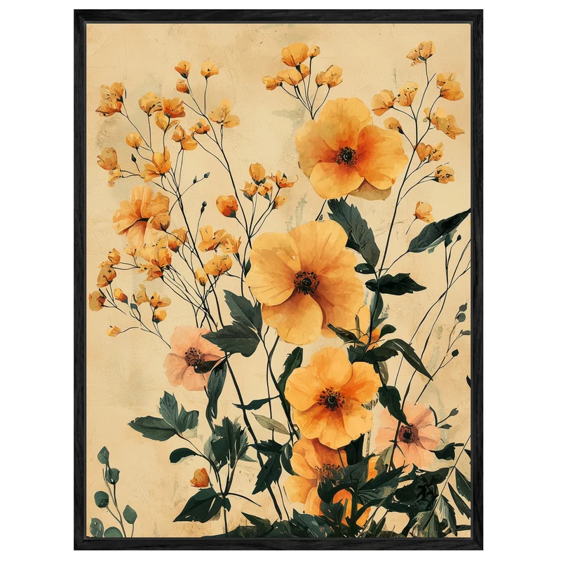 Blumenpracht im Vintage-Stil Leinwand