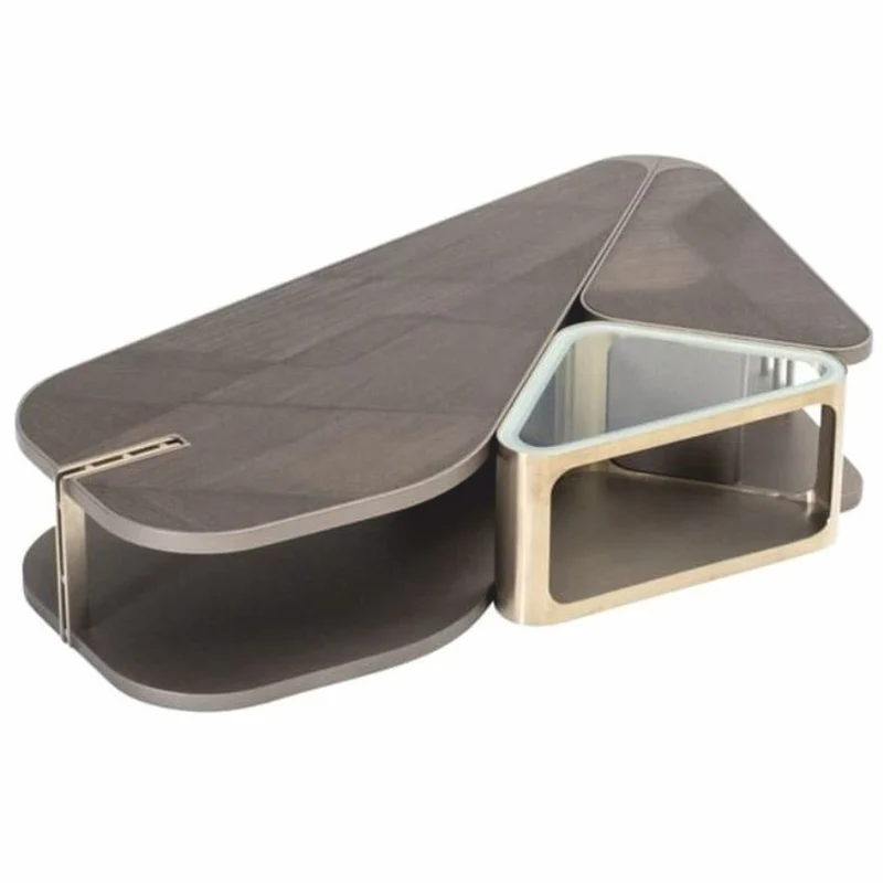 Casa Padrino Luxus Couchtisch mit 2 Beistelltischen Grau / Silber - Luxus Wohnzimmertisch Set - Luxus Möbel - Hotel Möbel - Wohnzimmer Möbel