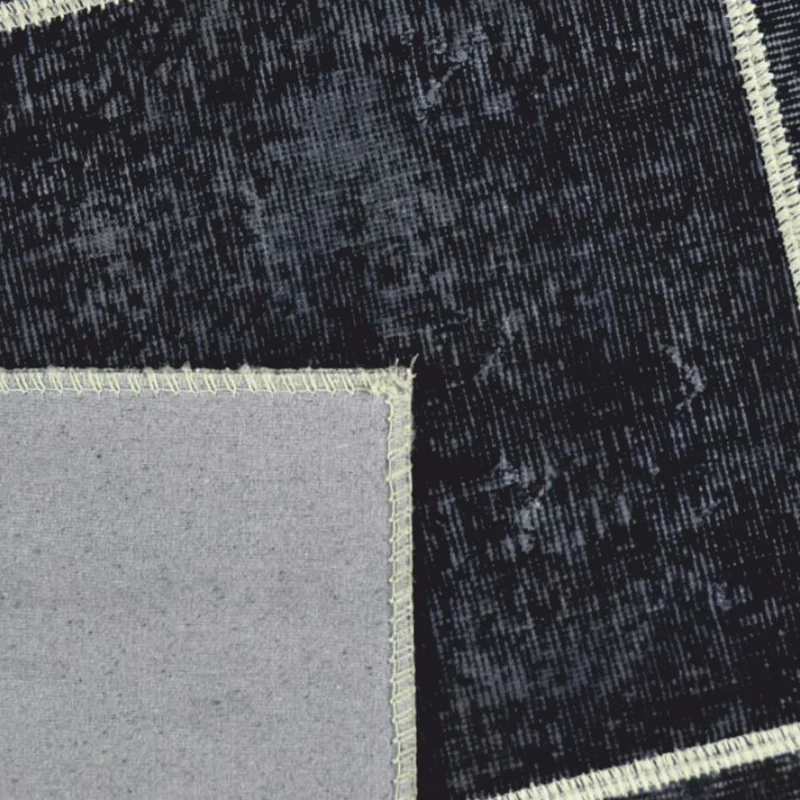 Casa Padrino Luxus Teppich Schwarz / Oliv 300 x 200 cm - Rechteckiger Wollteppich - Wohnzimmer Teppich - Hotel Teppich