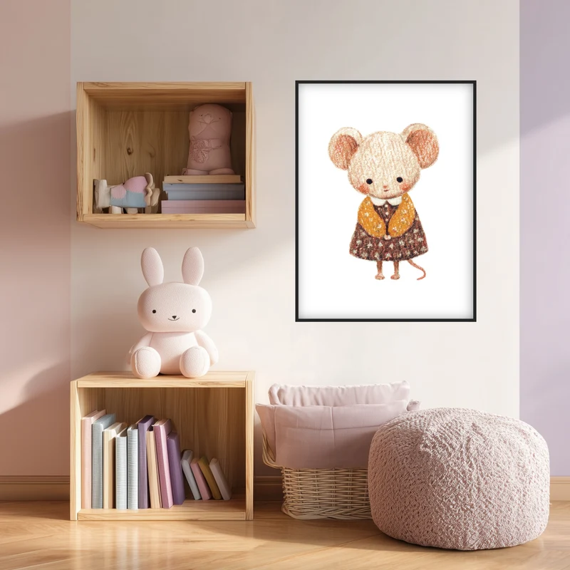 Babymaus im Kleid Poster