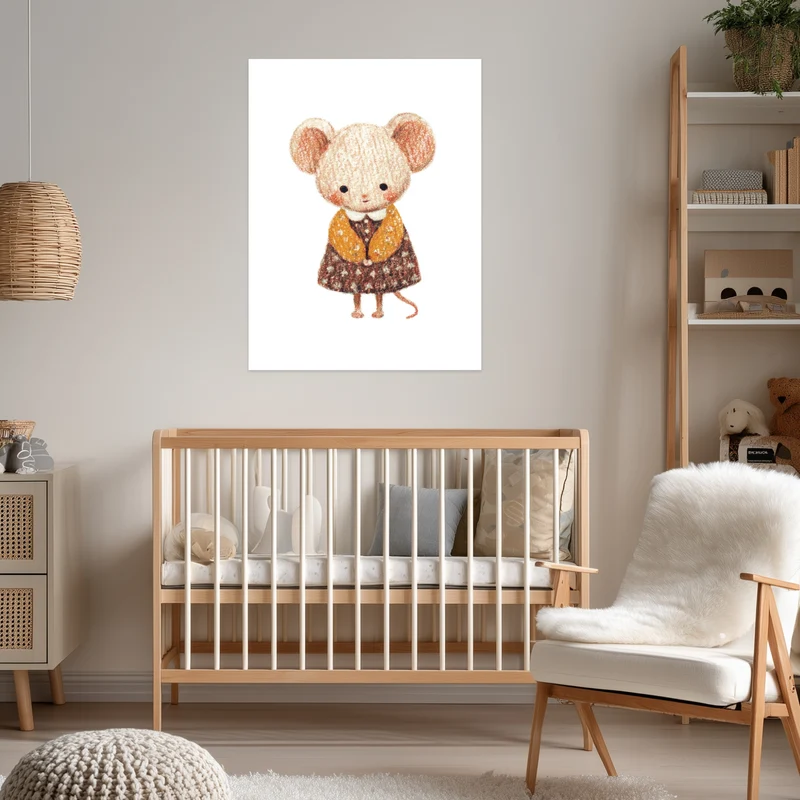 Babymaus im Kleid Poster