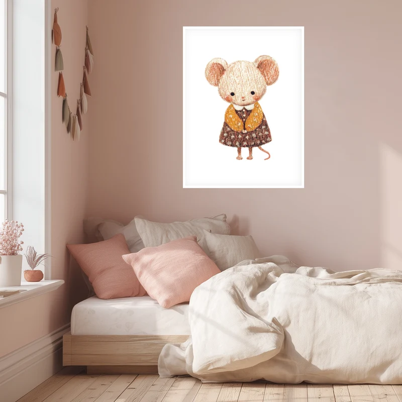 Babymaus im Kleid Poster