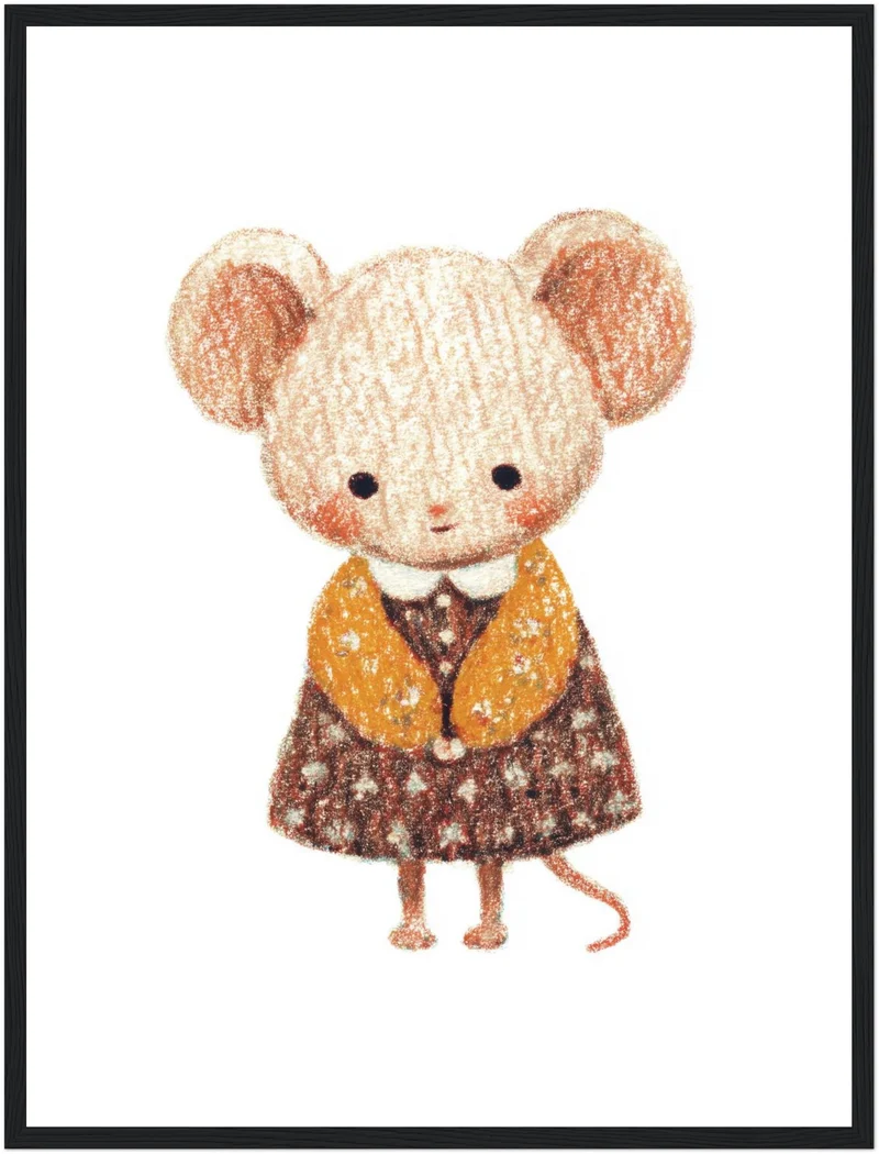 Babymaus im Kleid Poster