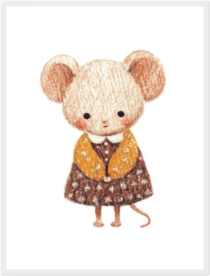 Babymaus im Kleid Poster
