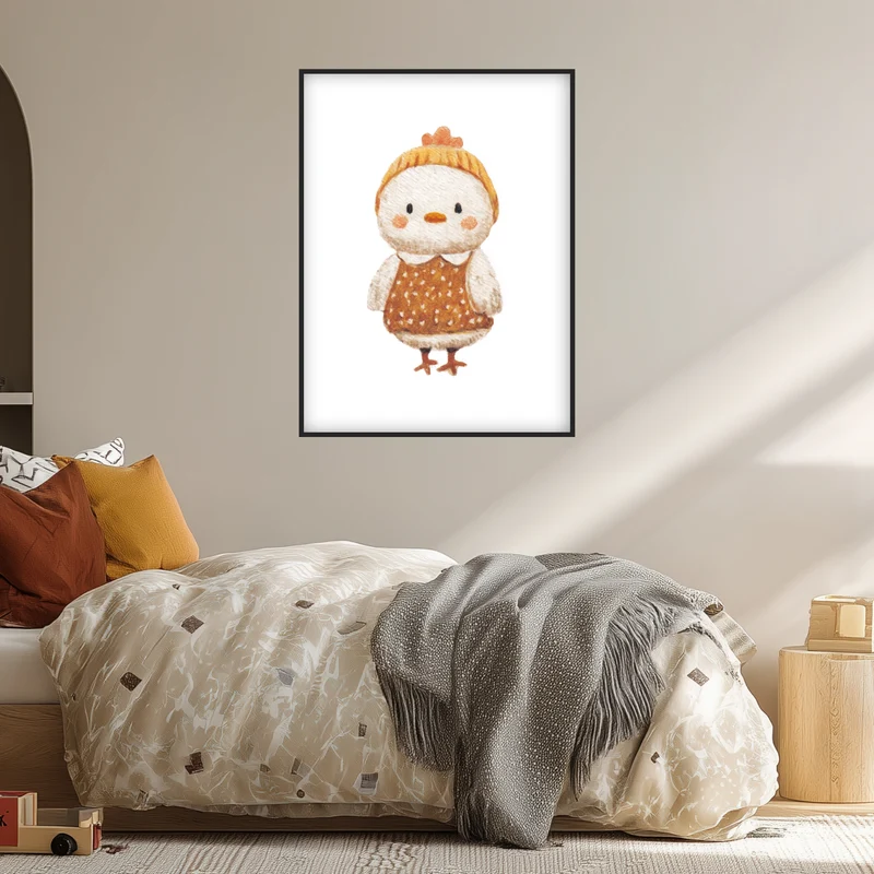 Babyhuhn im Pullover Poster