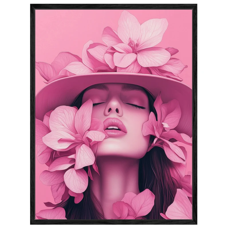 Blumentraum im Rosa Leinwand