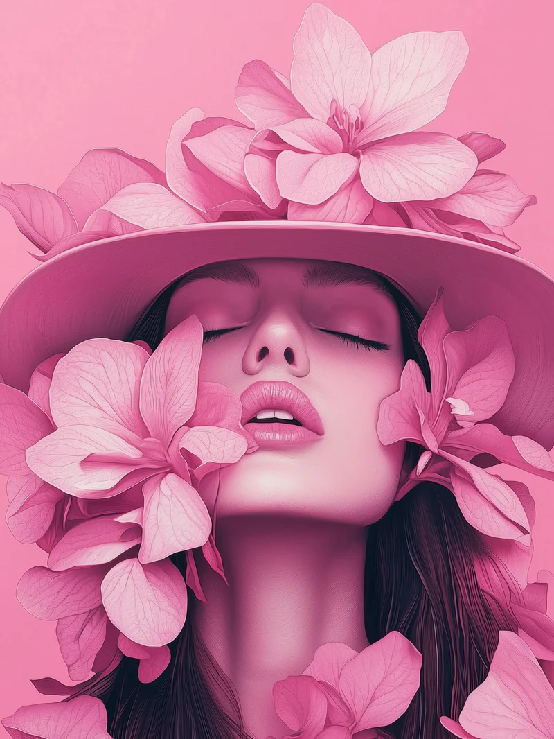 Blumentraum im Rosa Poster