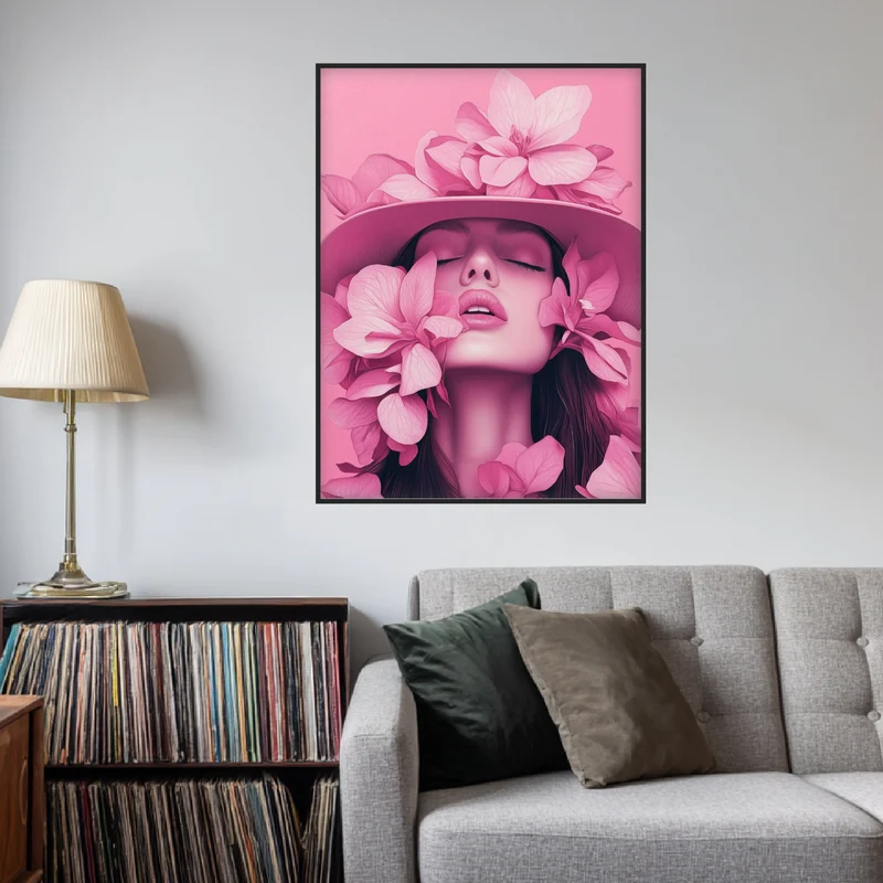 Blumentraum im Rosa Poster