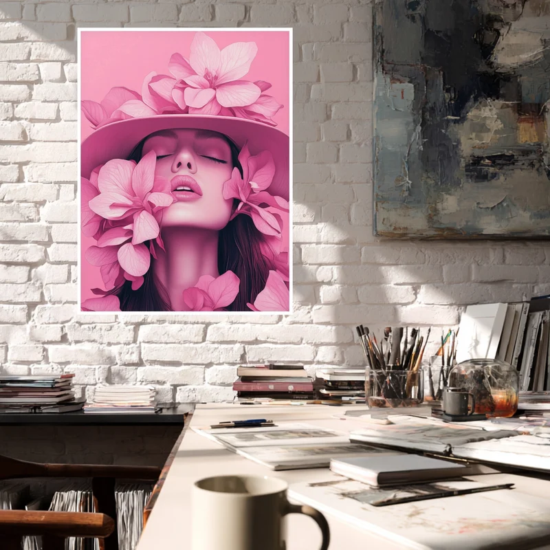 Blumentraum im Rosa Poster