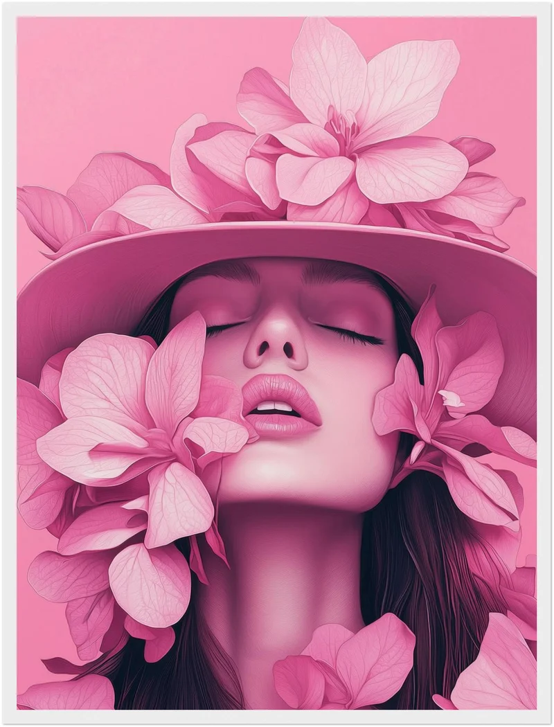 Blumentraum im Rosa Poster
