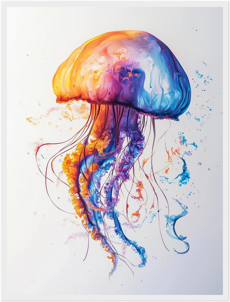 Farbenspiel der Meereswelt Poster