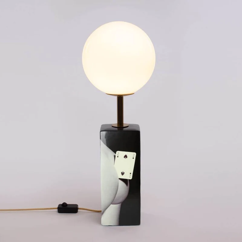 Seletti Toiletpaper Two of Spades LED-Tischlampe