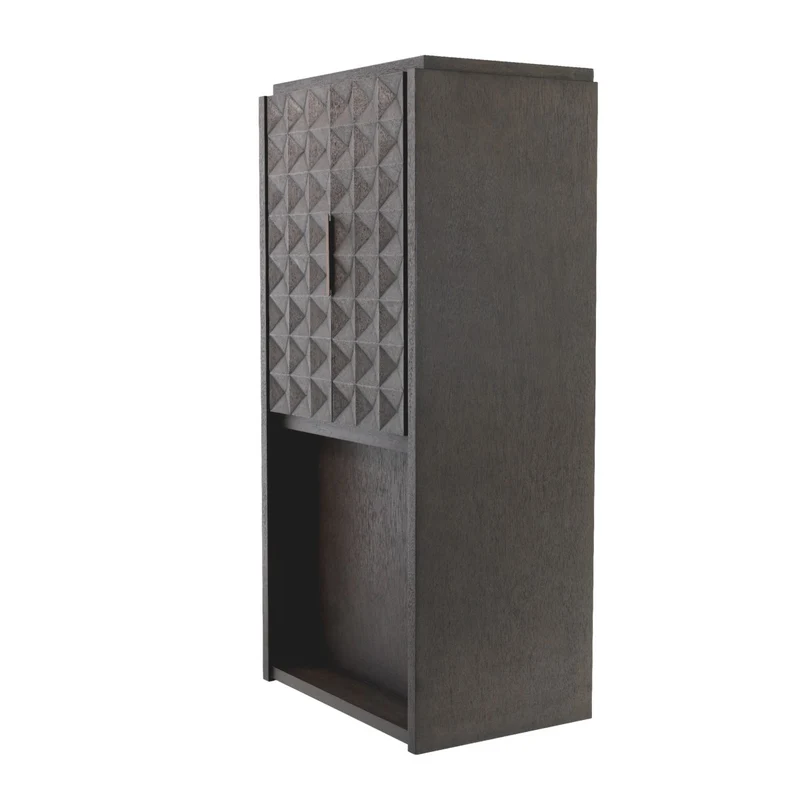 Eichholtz Wine Cabinet Jane Mocha Meranti 81,5 x 56 x H. 171 cm - Bar- und Weinschrank mit Marketerie