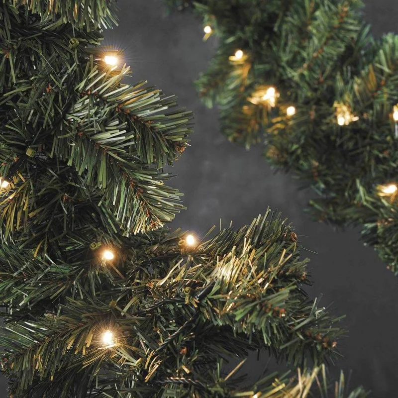 LED Fichtengirlande grün 5m 120 bernsteinfarbene Dioden IP44