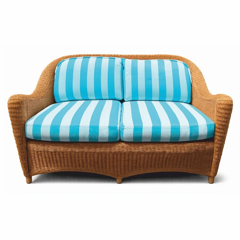 Casa Padrino Luxus Rattan Wohnzimmer Set - 1 Sofa & 2 Sessel & 1 Couchtisch & 1 Beistelltisch - Hotel Möbel - Luxus Möbel