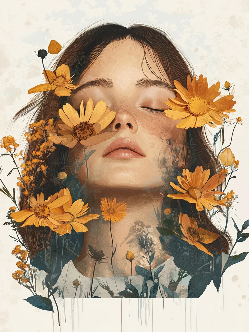 Blütenzauber der Seele Poster