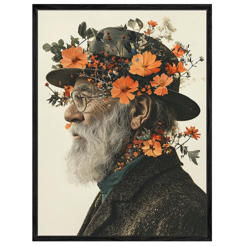 Blumiger Veteran Leinwand