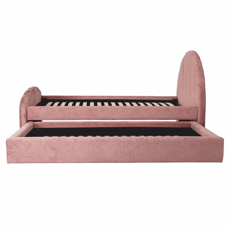Casa Padrino Luxus Doppelbett Rosa 120 x 200 cm - Schlafzimmer Möbel