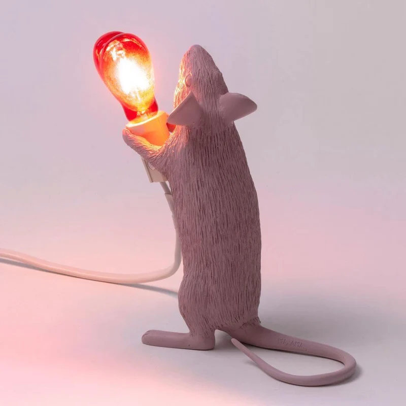 Seletti Mouse Lamp Step LED-Tischleuchte USB Herz