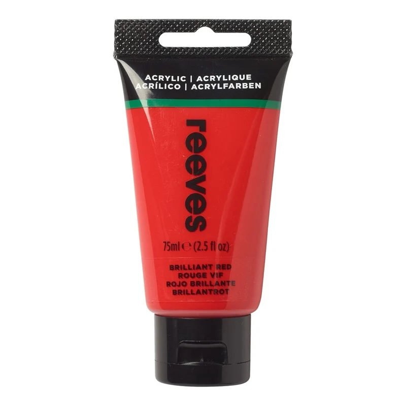Reeves - Brilliant Red - Fine Acrylic - 75ml