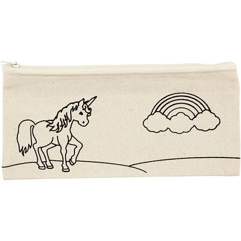Create Craft - Pencil Case 21x9cm Zip bag - Unicorn