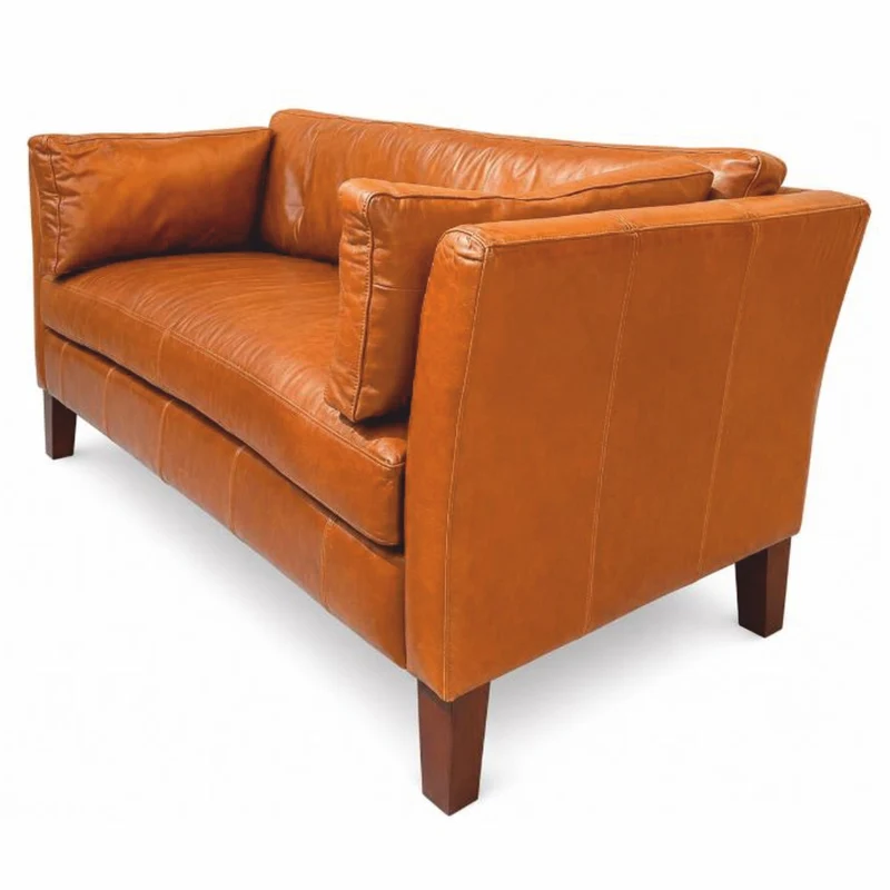 Casa Padrino Luxus Leder Sofa Braun / Dunkelbraun 180 cm - Wohnzimmer Möbel - Echtleder Möbel - Büro Möbel - Luxus Möbel