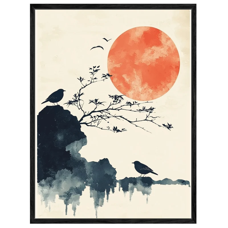 Sonnenaufgang über der Stille Leinwand