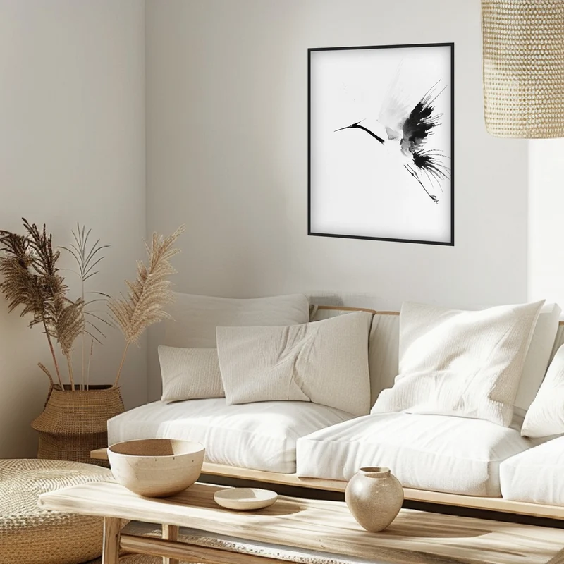 Eleganter Kranichflug Poster