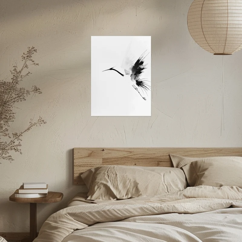Eleganter Kranichflug Poster