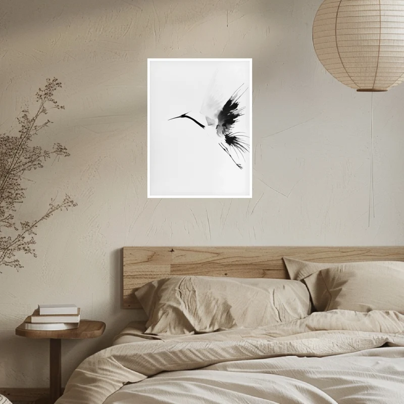 Eleganter Kranichflug Poster