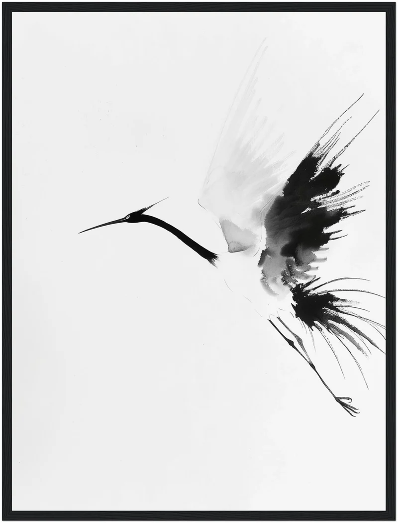 Eleganter Kranichflug Poster
