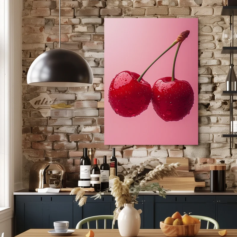 Saftige Kirschen Leinwandbild