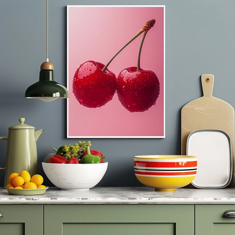 Saftige Kirschen Poster