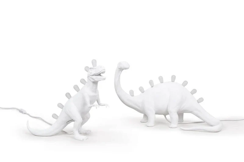 Seletti Jurassic Bronto LED-Tischlampe USB Weiß