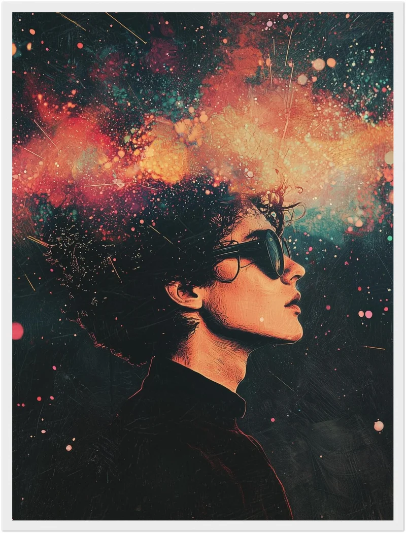 Kosmische Gedankenreise Poster