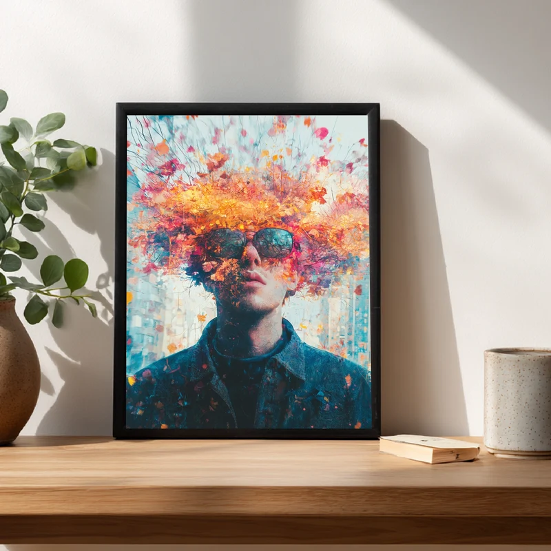 Herbstliche Gedankenflut Poster