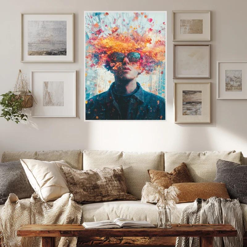 Herbstliche Gedankenflut Poster