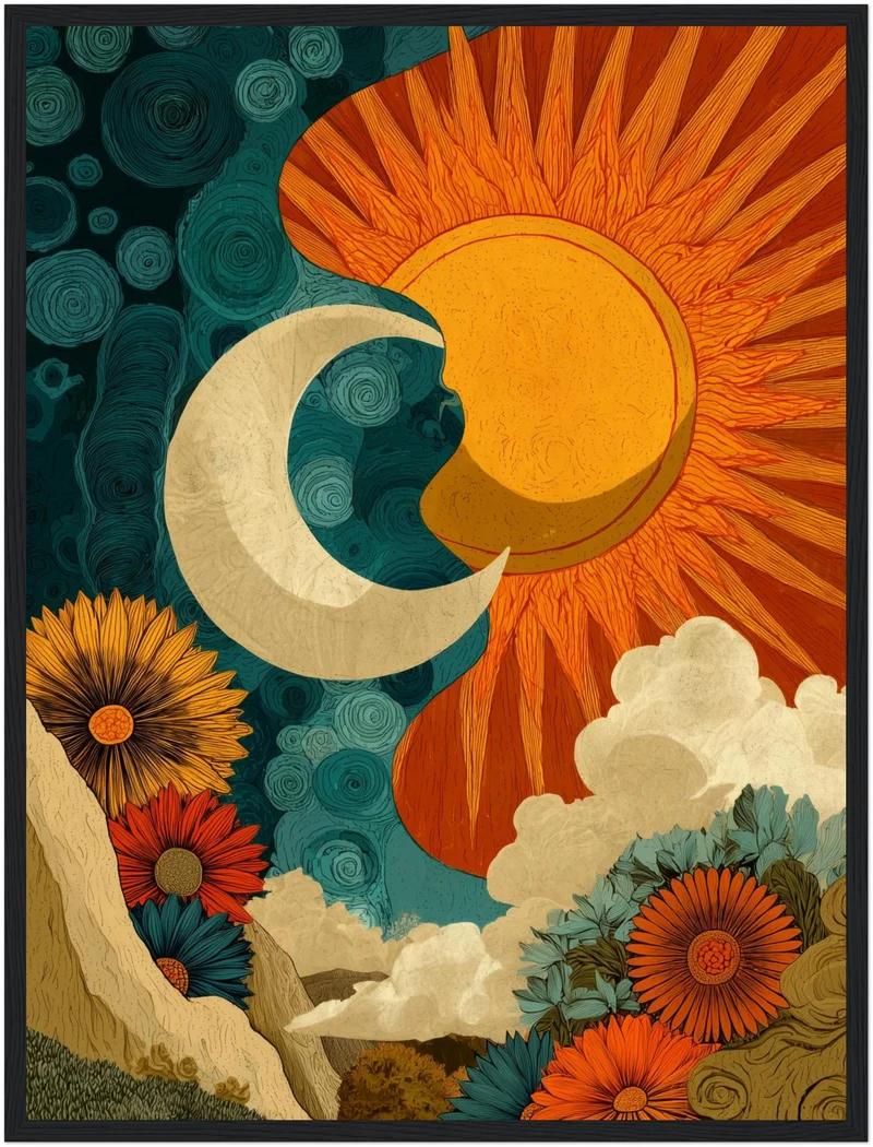 Sonne und Mond Verbindung Poster