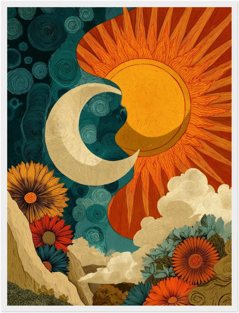 Sonne und Mond Verbindung Poster